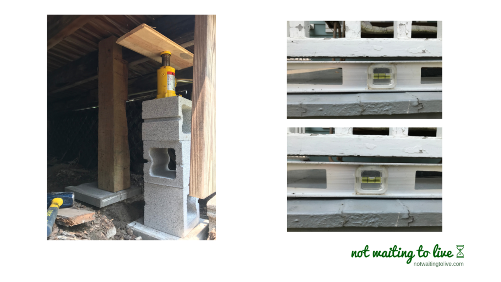How To Raise And Level A Sinking Front Porch Not Waiting To Live