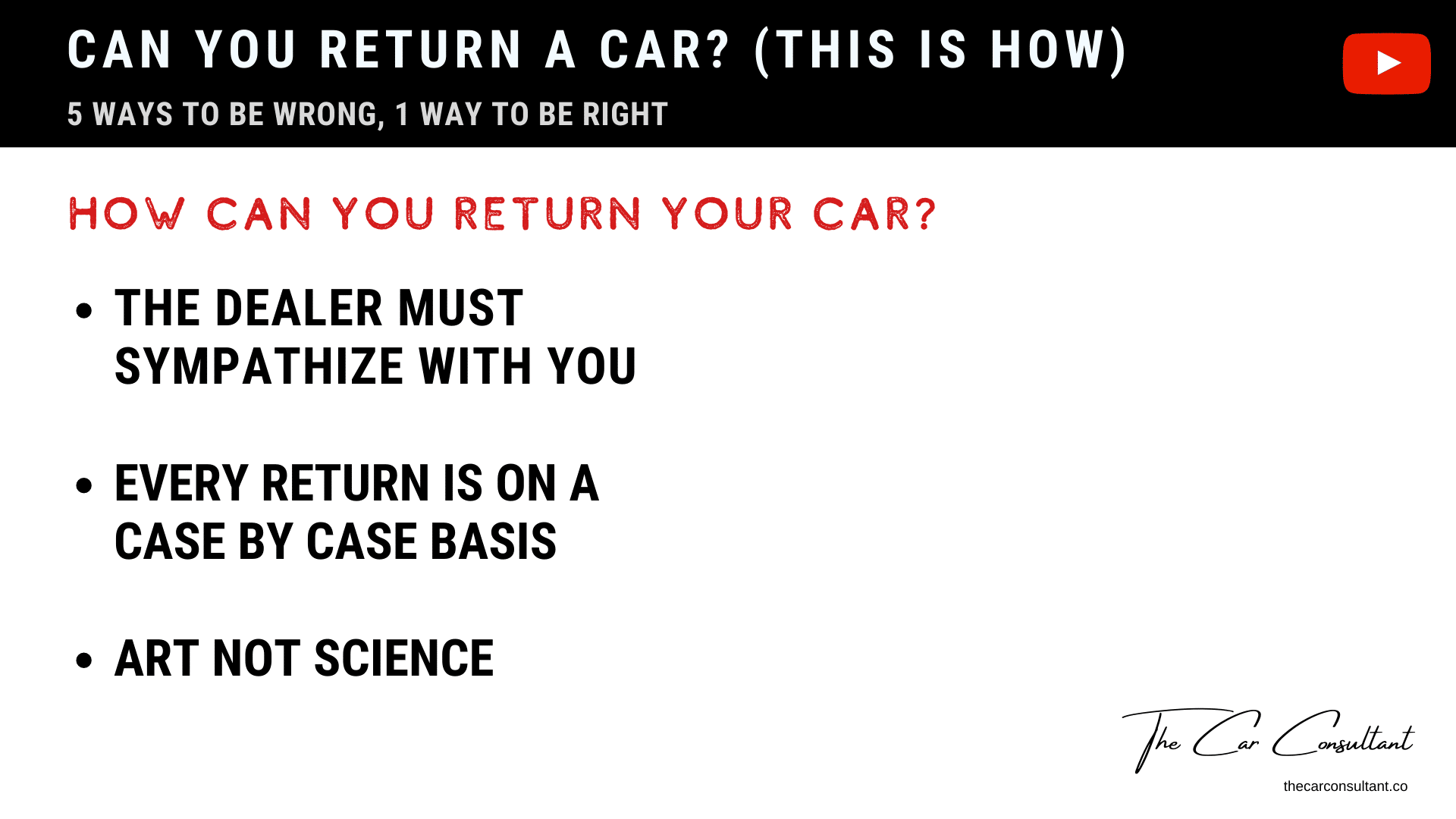 Can You Return a Car? (This Is How) not waiting to live